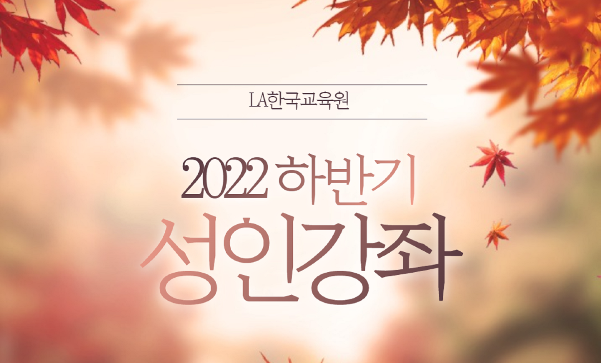 2022 하반기 성인 프로그램